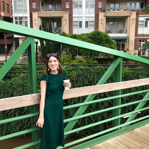 Green Reformation Gavin Midi Dress - Picture 5 of 5